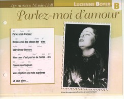 Les Années Music-Hall LUCIENNE BOYER " Parlez-moi D´amour " Ed. Atlas TBE - Autres & Non Classés