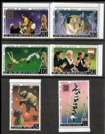 Circus North Korea 1987 MNH 6 Stamps Mi 2852-57 Circus Festival In Monaco - Zirkus