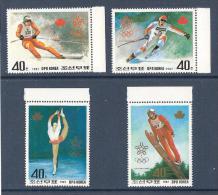 Olympic North Korea 1987 MNH 4 Stamps  Mi 2879-82 Winter Olympic Calgary - Winter 1988: Calgary