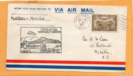 Montreal To Moncton 1929 Canada Air Mail Cover - Premiers Vols