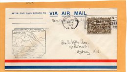 Moncton To Sydney 1929 Canada Air Mail Cover - First Flight Covers