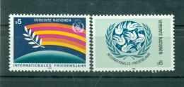 Nations Unies Vienne  1986 - Y & T N.62/63 - Année Internationale De La Paix - Ungebraucht