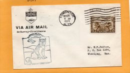 Mc Murray To Providence 1929 Canada Air Mail Cover - Erst- U. Sonderflugbriefe