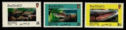 (013 T) Brunei  Fish / Poissons / Fische / Vissen  ** / Mnh  Michel 436-438 - Brunei (1984-...)