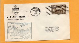 Mc Murray To Hay River 1929 Canada Air Mail Cover - Eerste Vluchten