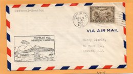 Montreal To Moncton 1929 Canada Air Mail Cover - Erst- U. Sonderflugbriefe