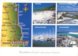 (567) Australia - QLD - Map Of Sunshine Coast - Autres & Non Classés