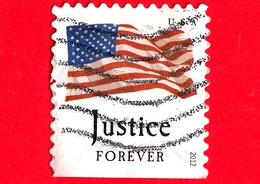 U.S. - USA - STATI UNITI - Usato - 2012 - Bandiera - Four Flags - Justice - Forever - 0.45 - Gebraucht