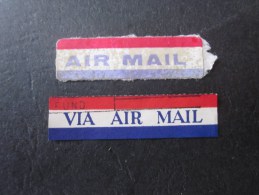 étiquettes Postales Par Avion By Air Mail  Corréos Aéro  Per Via Aéra Document Des Postes: - Autres & Non Classés