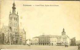 CP De TIRLEMONT ( Tienen) " Grand'place . Eglise Notre-Dame "  Franchise S.M.B  1920 - Tienen