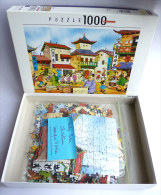 Puzzle NATHAN 1000 Pièces 1993 - LUCKY LUKE CHINATOWN -  Incomplet - Puzzles