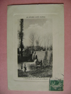 CP LE GRAND LUCE N°1 LE PONT DE LA VEUVE ET LE MOULIN  - ECRITE EN 1910 - Le Grand Luce