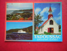 CPM CANADA  TADOUSSAC SAGUENAY QUEBEC  MULTI VUES    VOYAGEE 1996 TIMBRE - Saguenay