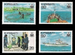 (014) Kiribati  Fishing / Tuna / Fish / Poissons / Fische / Vissen  ** / Mnh  Michel 378-81 - Kiribati (1979-...)