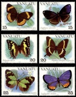 (020 T) Vanuatu  Animals / Insects / Butterflies / Papillons / Schmetterlinge / Vlinders  ** / Mnh  Michel 644-49 - Vanuatu (1980-...)