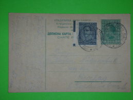 Yugoslavia Kingdom,Stationery Postcard,railway Seal Vel.Beckerek-Novi Sad,train Stamp,ambulant Post Office,vintage - Entiers Postaux