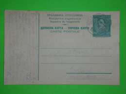 Yugoslavia Kingdom,Stationery Postcard,railway Seal Bela Crkva-Novi Sad 162,train Stamp,ambulant Post Office,vintage - Postal Stationery