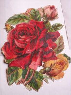 ""  JOLI   DECOUPI  GAUFRE  ROSES ""  13  Cm - Bloemen