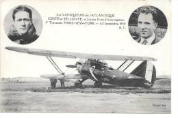 AVIATEUR - Les Vainqueurs De L'Atlantique - COSTE Et BELLONTE Et L'avion Point D'interrogation - Septembre  1930 - Aviateurs