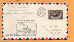 Fort Resolution To Rae NWT 1932 Canada Air Mail Cover - Eerste Vluchten