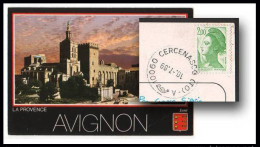 Storia Postale – Cartolina Viaggiata In Italia (Cercenasco 1989) Affrancata Con Francobollo Francese - Variétés Et Curiosités