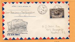 Great Bear Lake To Fort Resolution 1932 Canada Air Mail Cover - Eerste Vluchten
