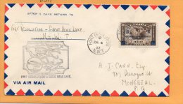 Fort Resolution To Great Bear Lake 1932 Canada Air Mail Cover - Eerste Vluchten