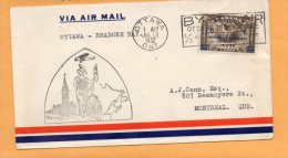 Ottawa To Bradore Bay 1932 Canada Air Mail Cover - Erst- U. Sonderflugbriefe