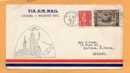 Ottawa To Bradore Bay 1932 Canada Air Mail Cover - Primi Voli