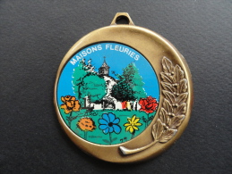 Médaille Maisons Fleuries - 59 Grammes - 70 Mm - Professionnels / De Société