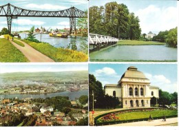 Deutschland - 4 AK - Rendsburg - Hochbrücke - Stadttheater - Luftaufnahme - Schiff - Brücke - Ship - Bridge - Rendsburg