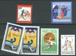 Lot 10 De 6 Timbres HAND BALL : Corée - Roumanie - Russie - Allemagne - Comores - Sport Olympique - Handball