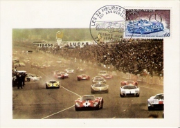 50ème Anniversaire Des 24H Le Mans Photo Départ De 1967  Carte Premier Jour - Le Mans