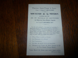 Image Pieuse Souvenir Mission Leers 1937 - Communion