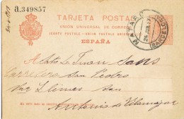 6854. Entero Postal MATARÓ (Barcelona) 1917. Num 49n - 1850-1931