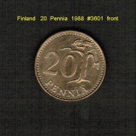 FINLAND    20  PENNIA  1988  (KM # 47) - Finlande
