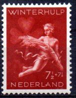 NETHERLANDS 1944 Child Welfare And Winter Help Funds. - 71/2c.+71/2c. Child And Wheatsheaf  MH - Ungebraucht