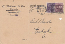 INFLA: DR 230 P, 268 A MiF, Postkarte Mit Gelegenheits-Stempel (Filbrandt 67): Chemnitz -/*4* Bad Elster Hilft 12.7.1923 - Altri & Non Classificati