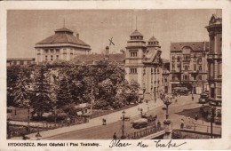 BYDGOSZCZ-BLOMBERG  (Polen-Polska-Poland-Pologne)  Most Gdanski I Plac Teatrainy - Place Du Théâtre - VOIR 2 SCANS - - Polonia