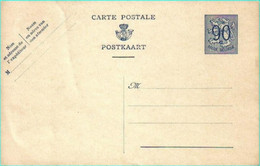 Carte Postale/Postkaart 142 FN - 90c Bleu - NEUF/NIEUW - Postkarten 1934-1951