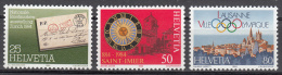 Switzerland   Scott No.  744-46    Mnh    Year  1984 - Unused Stamps