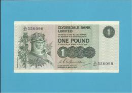 SCOTLAND - UNITED KINGDOM - 1 POUND - 01.03.1977 - P 204c - CLYDESDALE BANK PLC - 1 Pond