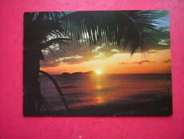 CPM GUADELOUPE  COUCHER DE SOLEIL SCANDINEXIM Ltd P O Box 45  97133 SAINT BARTHELEMY     NON VOYAGEE   CARTE EN BON ETAT - Saint Barthelemy