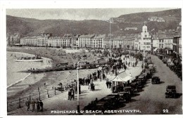 Cardiganshire.Aberystwyth.Promenade And  Beach. - Cardiganshire