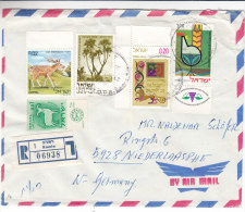Animaux - Arbres - Israël - Lettre Recommandée De 1972 ° - Storia Postale