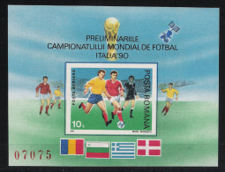 1990 Rumänien Mi# Bl. 260 ** MNH Fußball Football Soccer Sport WM FIFA Italien 90 - 1990 – Italien