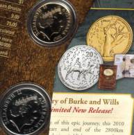 AUSTRALIA 20 CENTS &$1 BURKE & WILLIS EXPEDITION FRONT QEII HEAD 2010 UNC YEAR NOT RELEASED READ DESCRIPTION CAREFULLY!! - Sonstige & Ohne Zuordnung