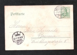 Bad Neuenahr - Ahrweiler 2 Postmarks + Bad Neuenahr + BREMEN Stamp Neuenahr Postmark Early Undivided Back - Bad Neuenahr-Ahrweiler