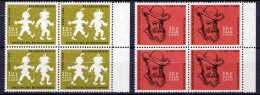 Saarland 1958 Mi 429-430 ** Viererblocke [130114VIII] @ - Unused Stamps