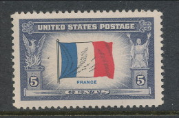 USA 1943 Scott 915. Flag Of France, Single, MNH (**) - Ongebruikt
